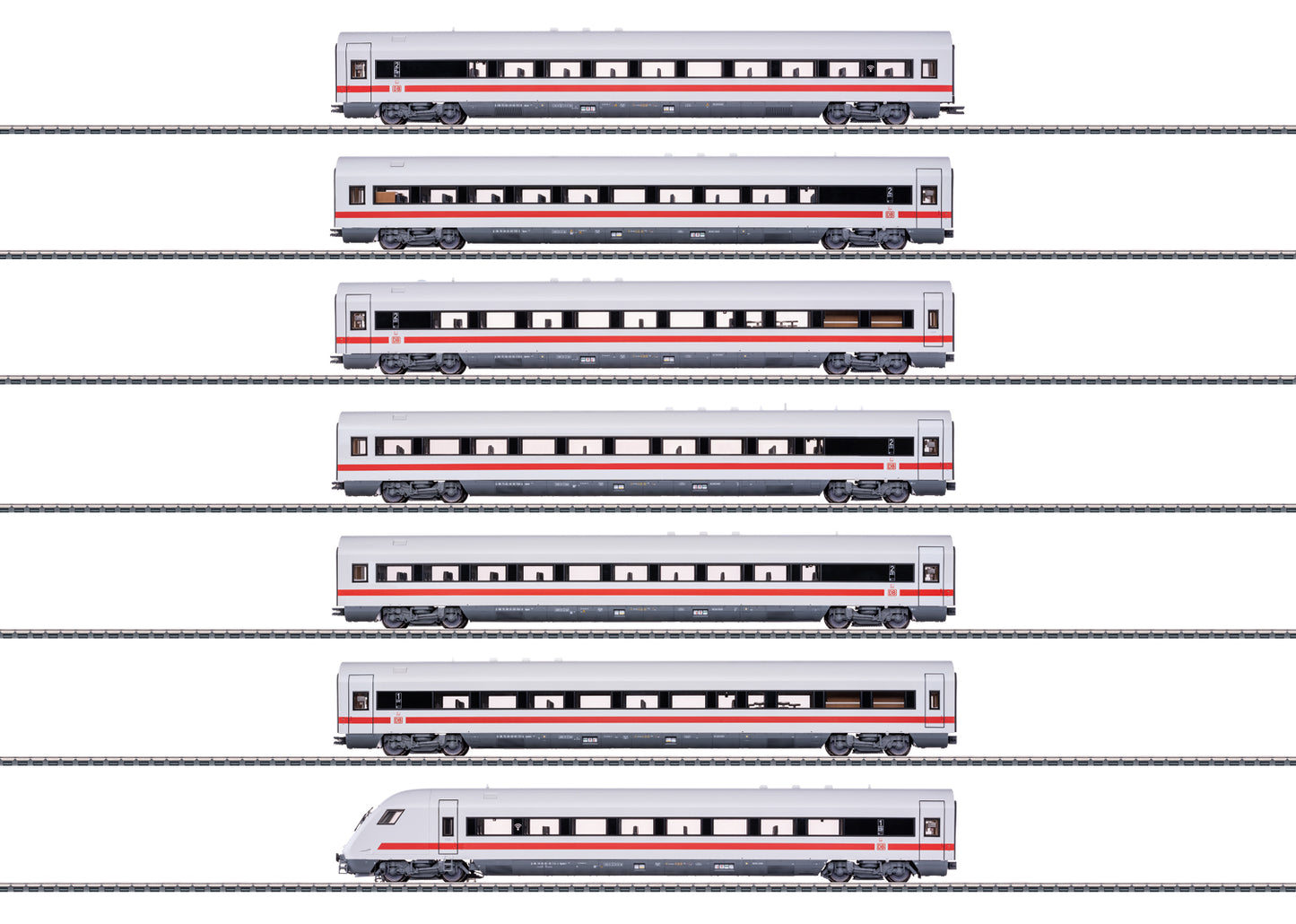ICE Express Train Passenger Car Set