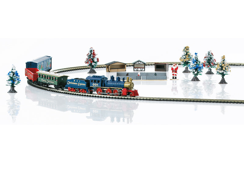 Christmas Starter Set. Exclusively for the USA 120 Volts. Steam Freight Train with an Oval of Track.