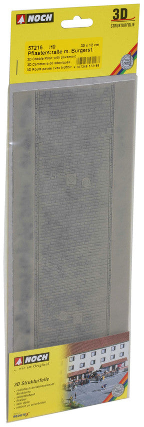 Cobblestone Road with Paving Stones Adhesive Textured Sheet