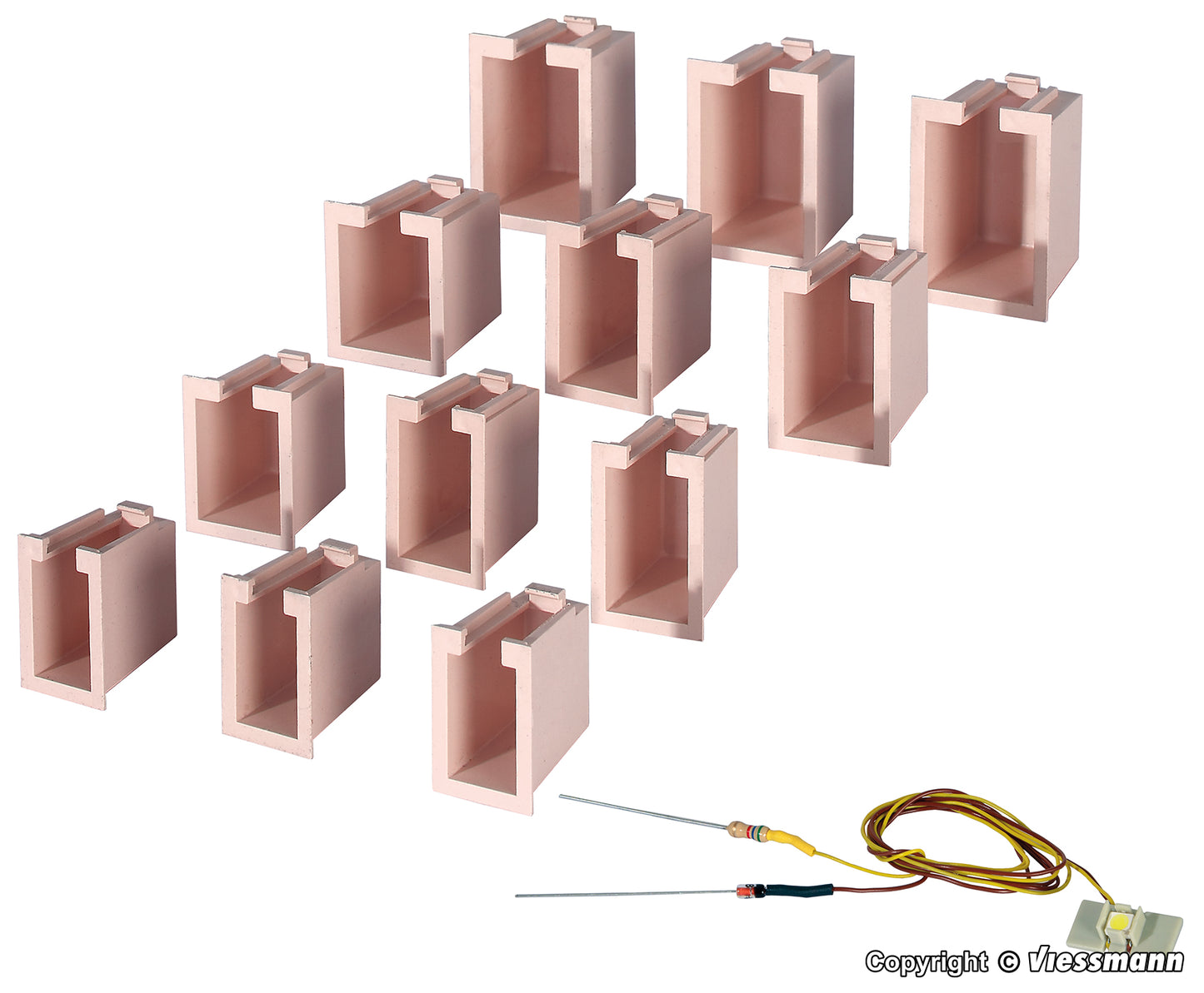 House Illumination Starter Set, 12 Boxes, 4 Different Sizes, 1 LED White