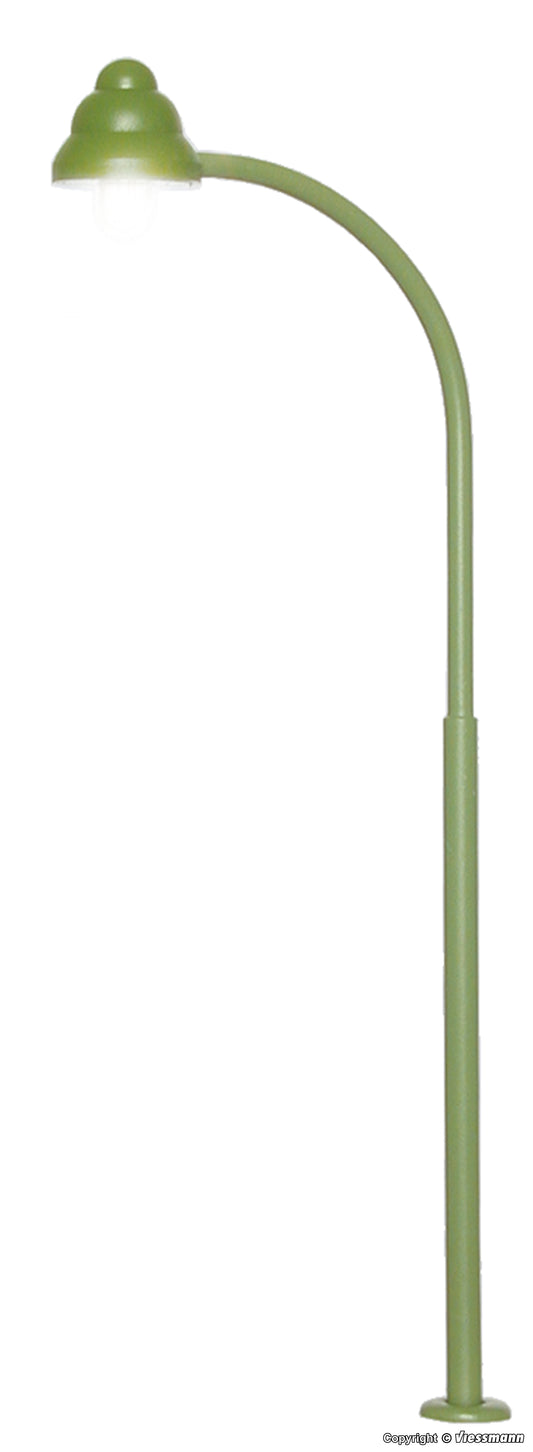 Swan Neck Gas Lamp Green, LED Warm-White