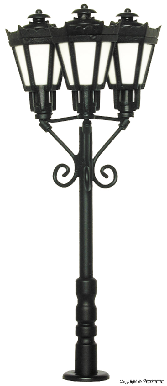 Park Lamp Triple, Black, 3 LEDs Warm-White
