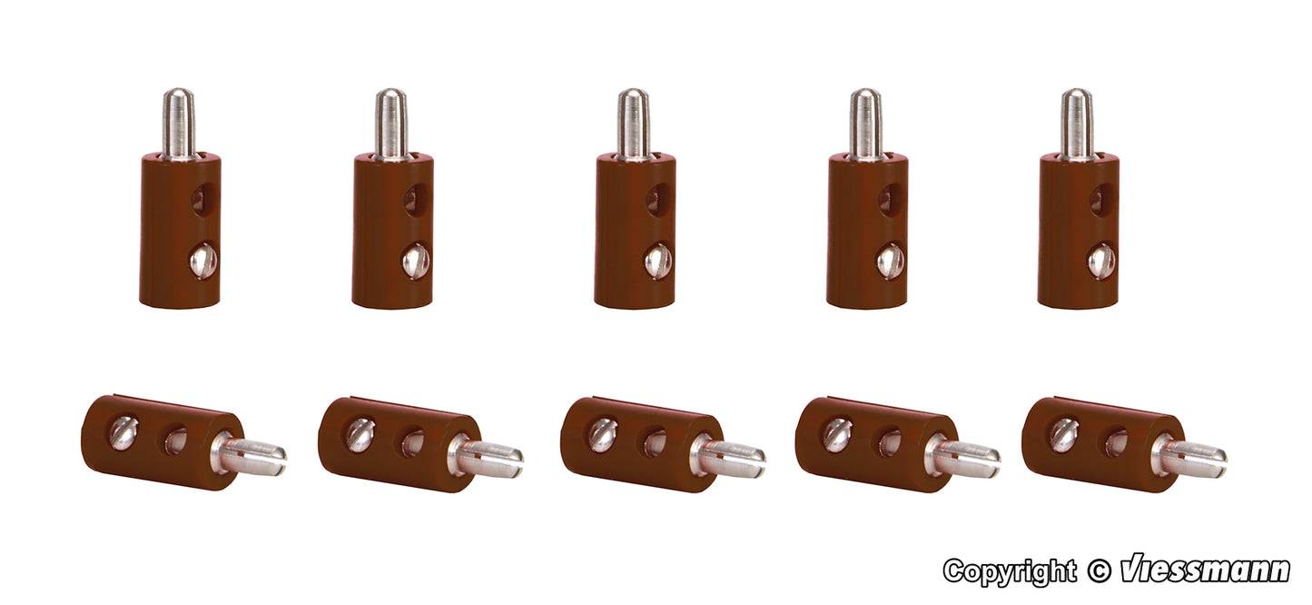 Brown Plugs, 10 Pieces