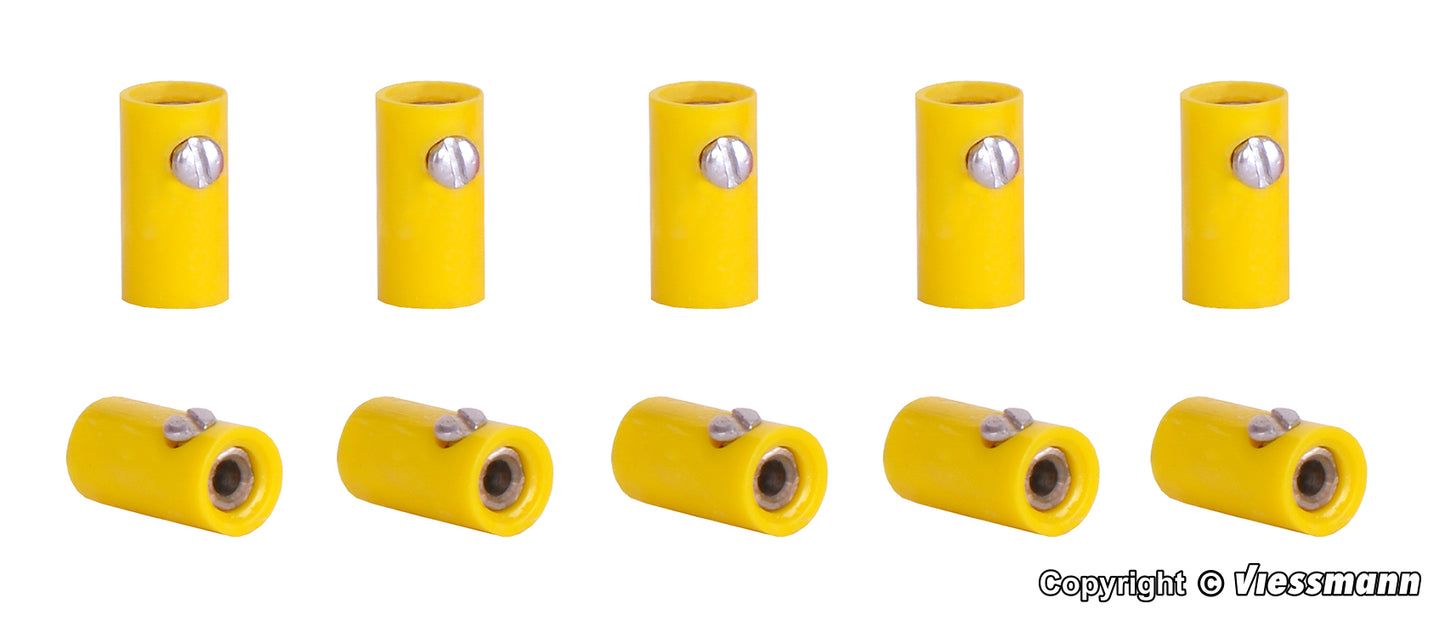 Yellow Sockets, 10 Pieces