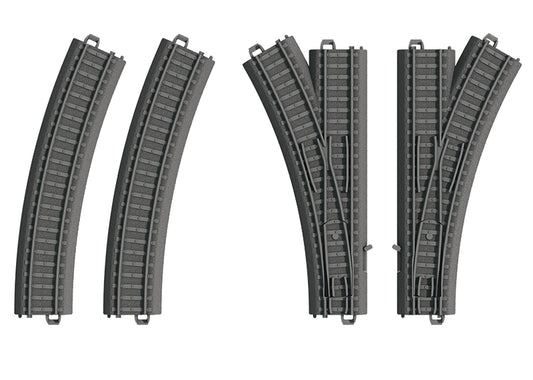Plastic Track Turnout Set