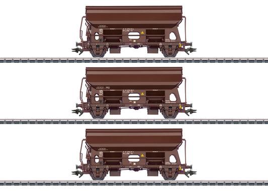 ÖBB Type Tds Dump Car Set with Hinged Roofs