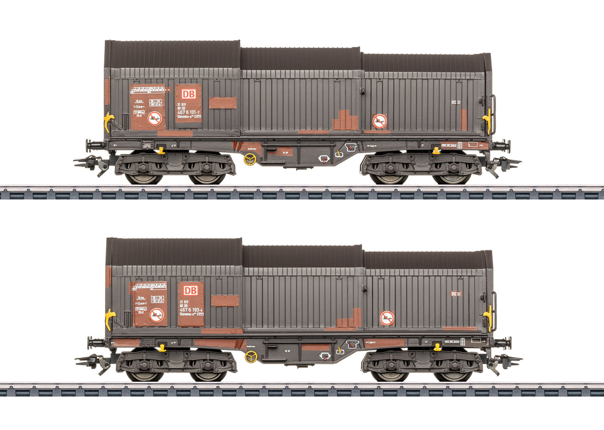 Flat Car Set with Telescoping Covers