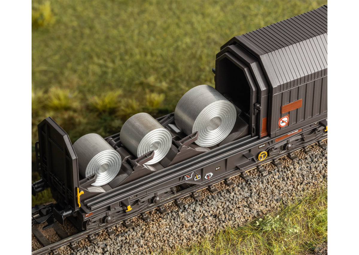 Flat Car Set with Telescoping Covers
