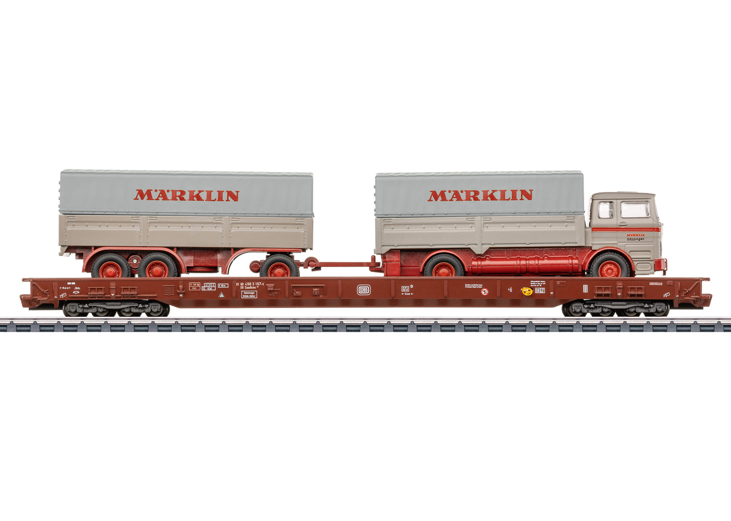DB Depressed-Floor Flat Car with Märklin Truck