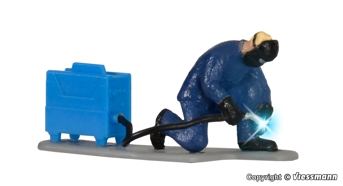 Welder with Flickering Welding Light