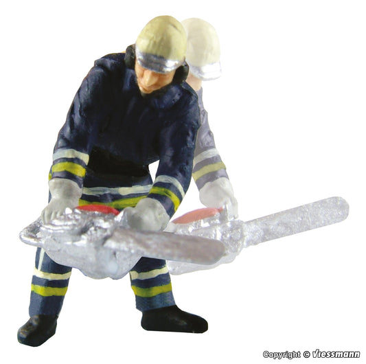 Fireman with Chain Saw, Moving