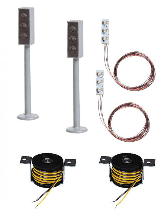 2 LED Traffic Lights with Stop Sections