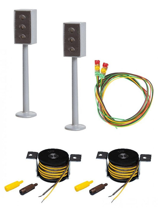 2 LED Traffic Lights with Stop Sections
