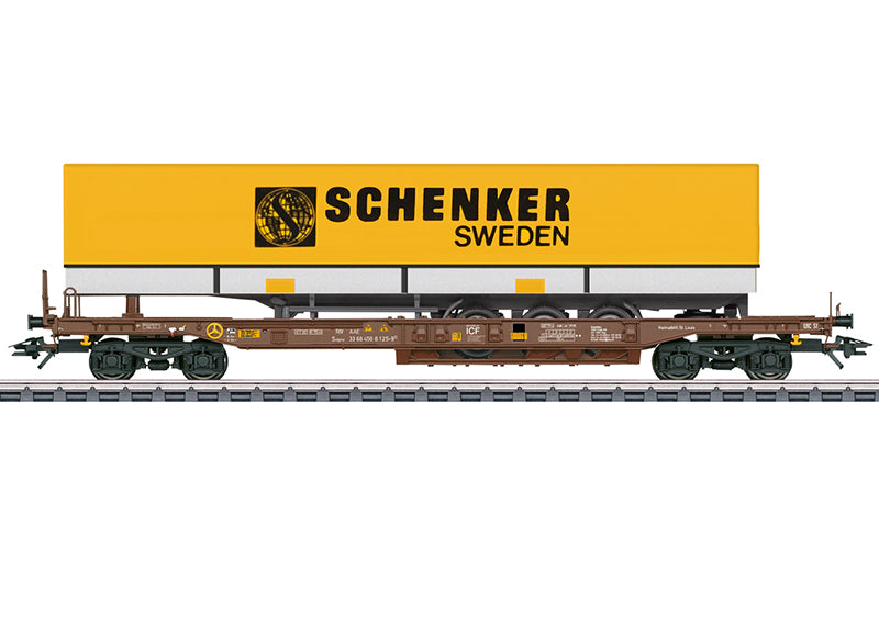 Schenker Sweden Deep-Well Flat Car