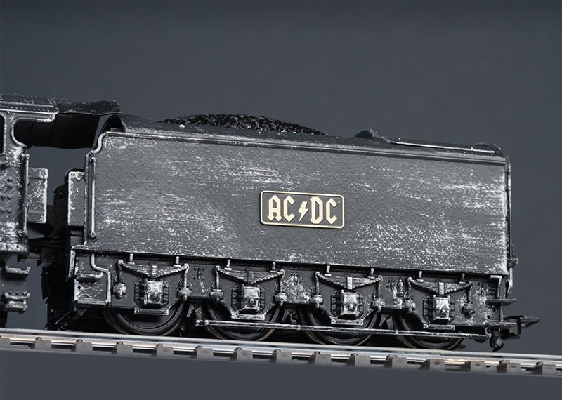 AC/DC "Black Ice" Steam Locomotive with a Tender