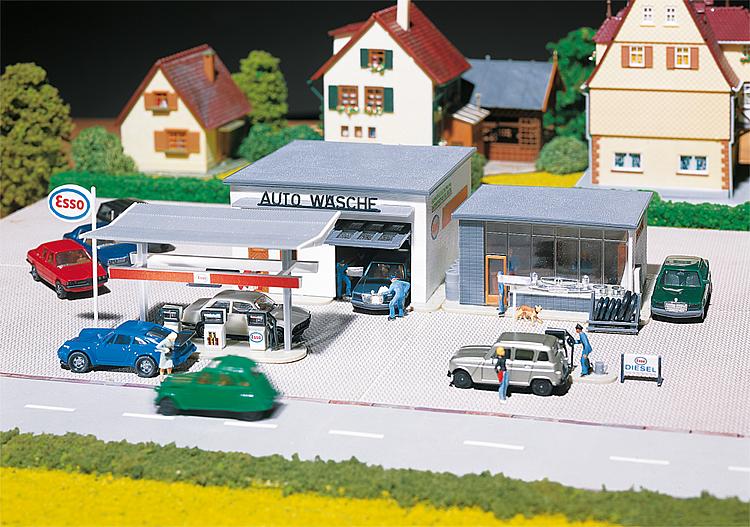 Gas Station with Car Wash Building Kit