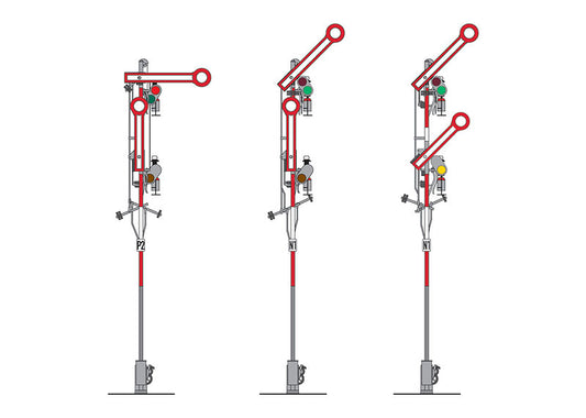 Home Signal with a Narrow Mast (Double Semaphore)