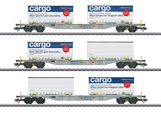 SBB Cargo Container Flat Car Set