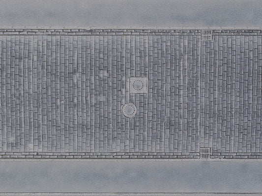 Cobblestone Road with Paving Stones Adhesive Textured Sheet