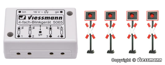 St. Andrew`s Crosses, 4 Pieces with Blinker Electronics