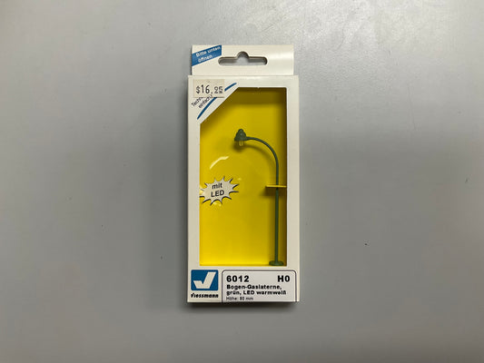 Swan Neck Gas Lamp Green, LED Warm-White