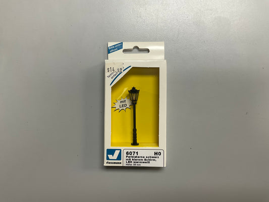 Park Lamp Black with Clear Shade, LED Warm-White