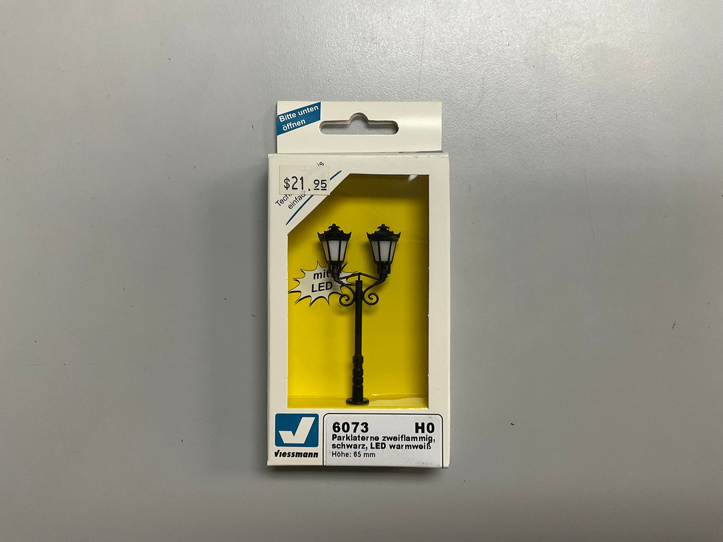 Park Lamp, Double, Black, 2 LEDs Warm-White