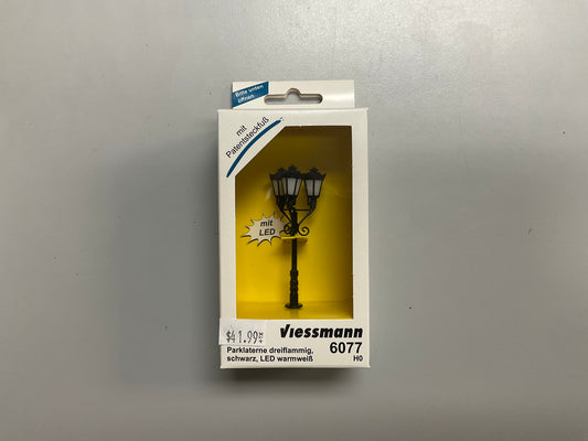 Park Lamp Triple, Black, 3 LEDs Warm-White