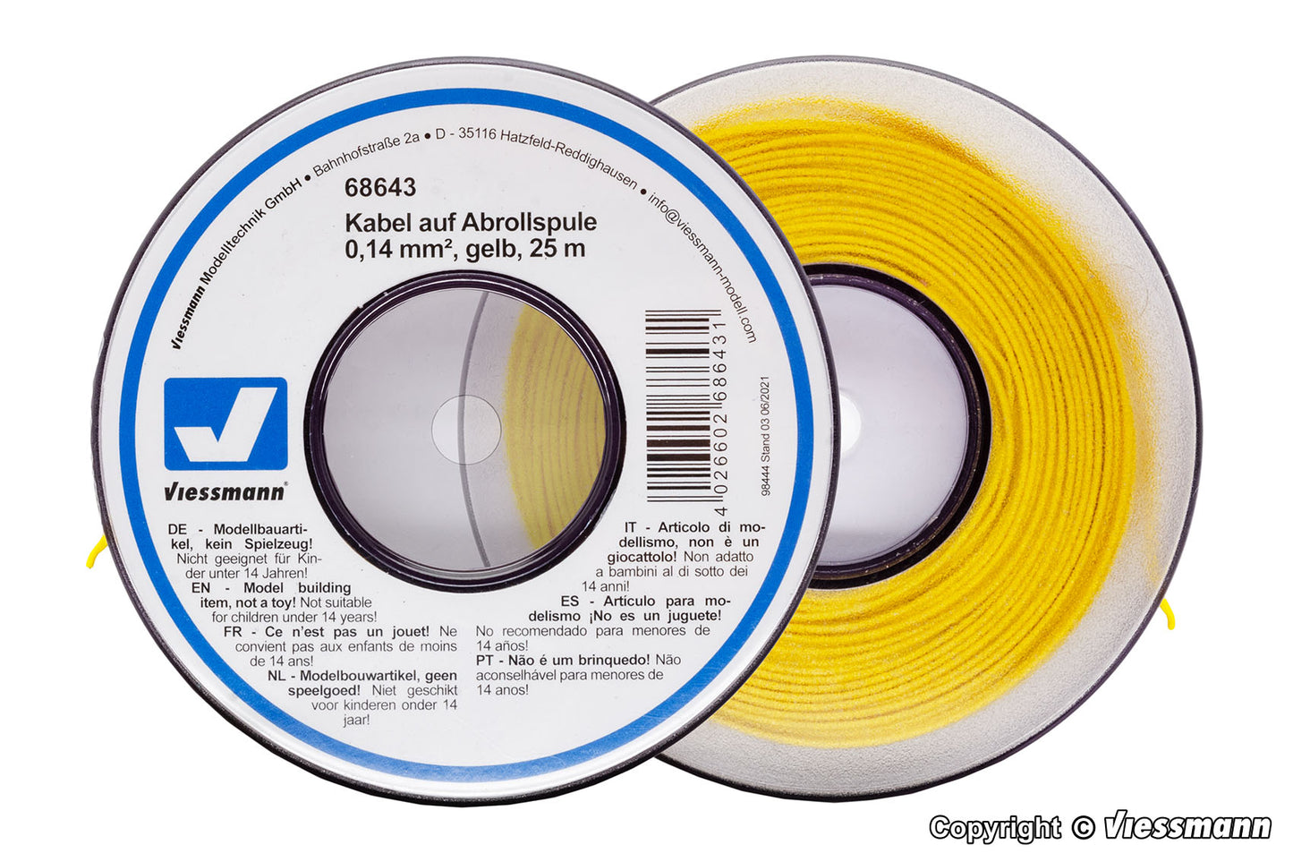 Wire 0.14 mm., Yellow, 25 m