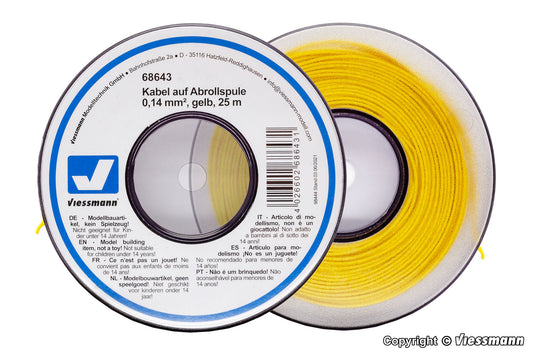 Wire 0.14 mm., Yellow, 25 m