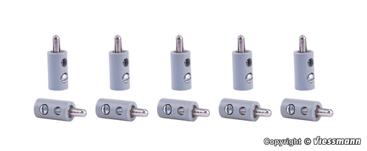 Grey Plugs, 10 Pieces