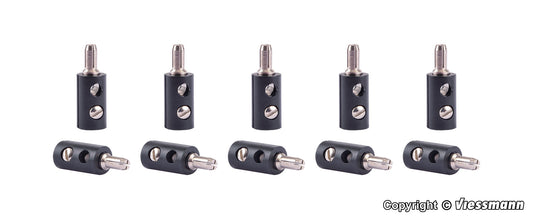 Black Plugs, 10 Pieces