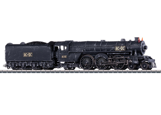 AC/DC "Black Ice" Steam Locomotive with a Tender