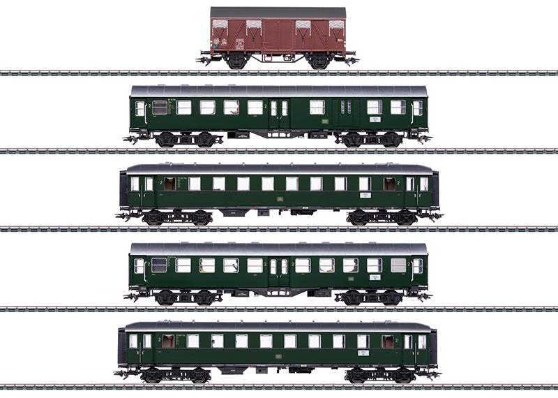 Passenger Train with a Freight Car