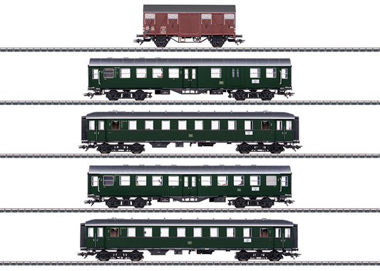 Passenger Train with a Freight Car
