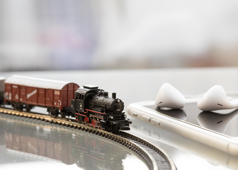 "Freight Train" Starter Set with a Class 89 Steam Locomotive, and Oval of Track, a Locomotive Controller, and a Power Supply