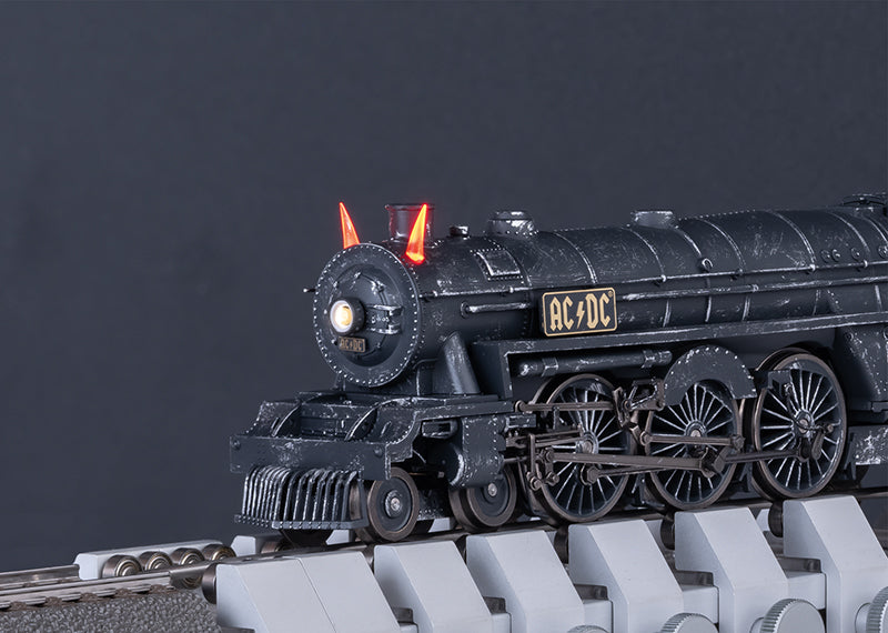 AC/DC "Black Ice" Steam Locomotive with a Tender