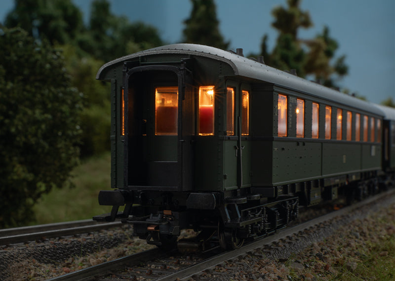 Passenger Train with a Freight Car