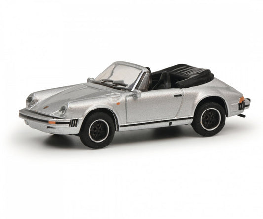 Porsche 911 Carrera 3.2 Convertible (Top Down) Grey 1:87