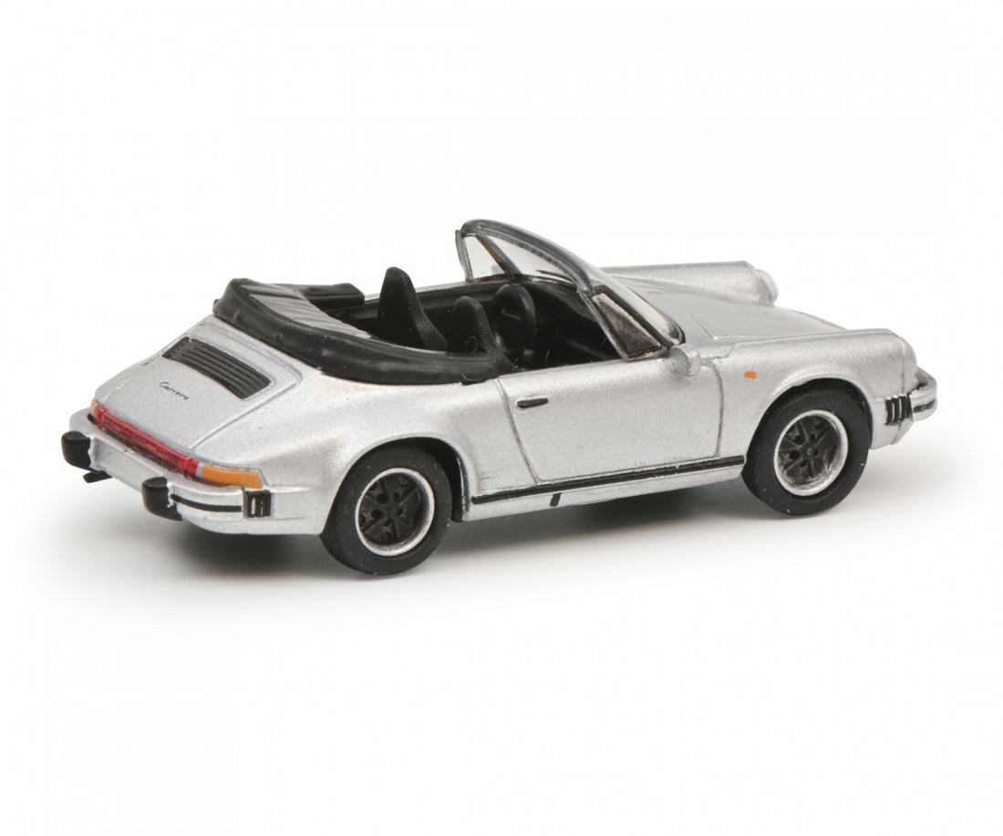 Porsche 911 Carrera 3.2 Convertible (Top Down) Grey 1:87