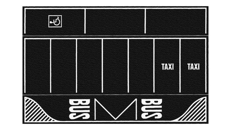 Parking Lot, Asphalt, 2 Pieces
